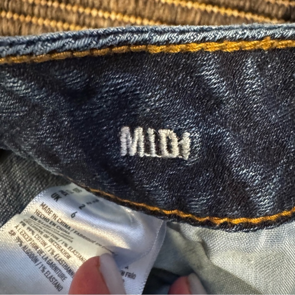 American Eagle Outfitters Blue Distressed Jean Shorts - Picture 3 of 4